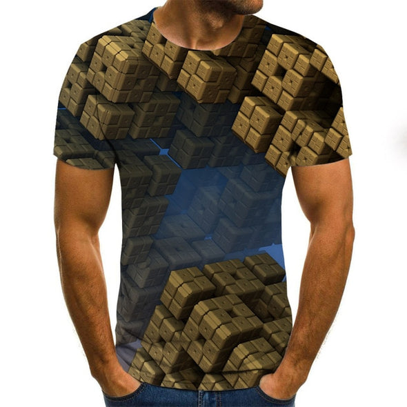 3D Printed Men's Casual T-Shirt