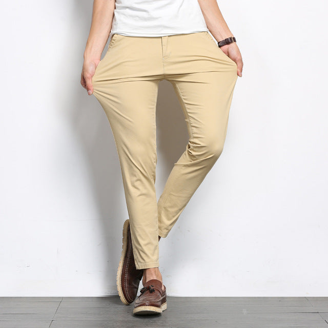 Womens Solid Ankle Length Pants