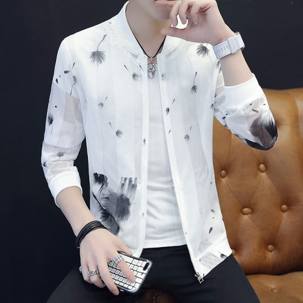 Summer Thin Jackets with Band Collar Design