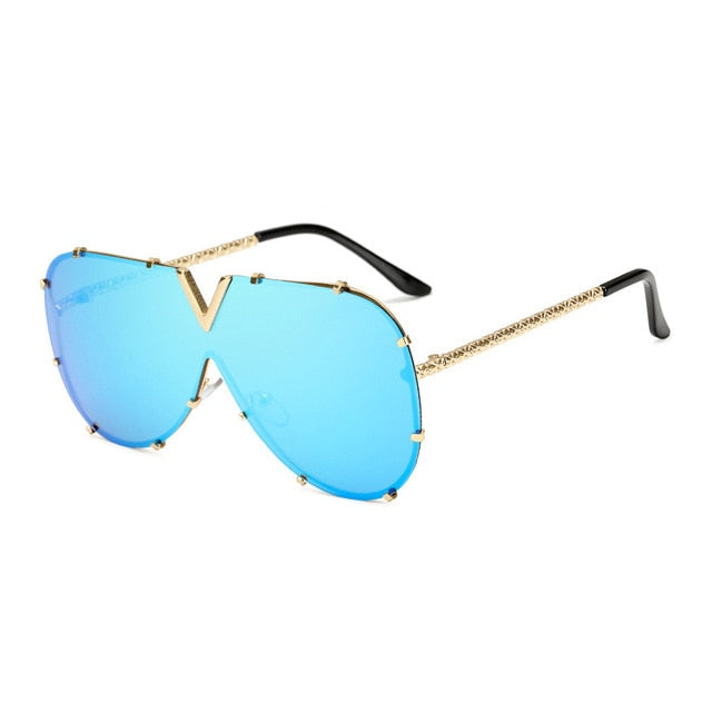 Oversized Sunglasses with V Middle Cut and UV400 – COLORS UNITED