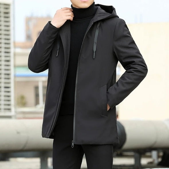 Autumn Winter Hooded Trench Coat