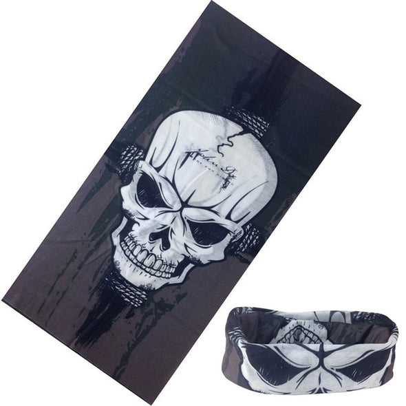 Skull Magic Ring Neck Scarf /Headband/ Multi-functional Bandan a/Tubular Face Covering